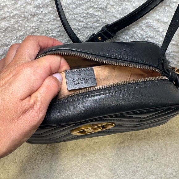 Women's Gucci GG Marmont Small Camera Bag - Picture 9 of 11